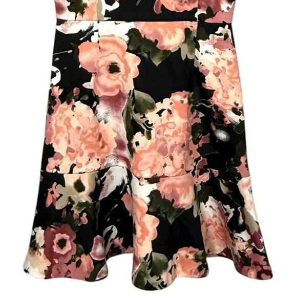 Y2K Short Sleeve Mini Dress Floral Stretch Womens Sz Small Pink Black White - Picture 5 of 8